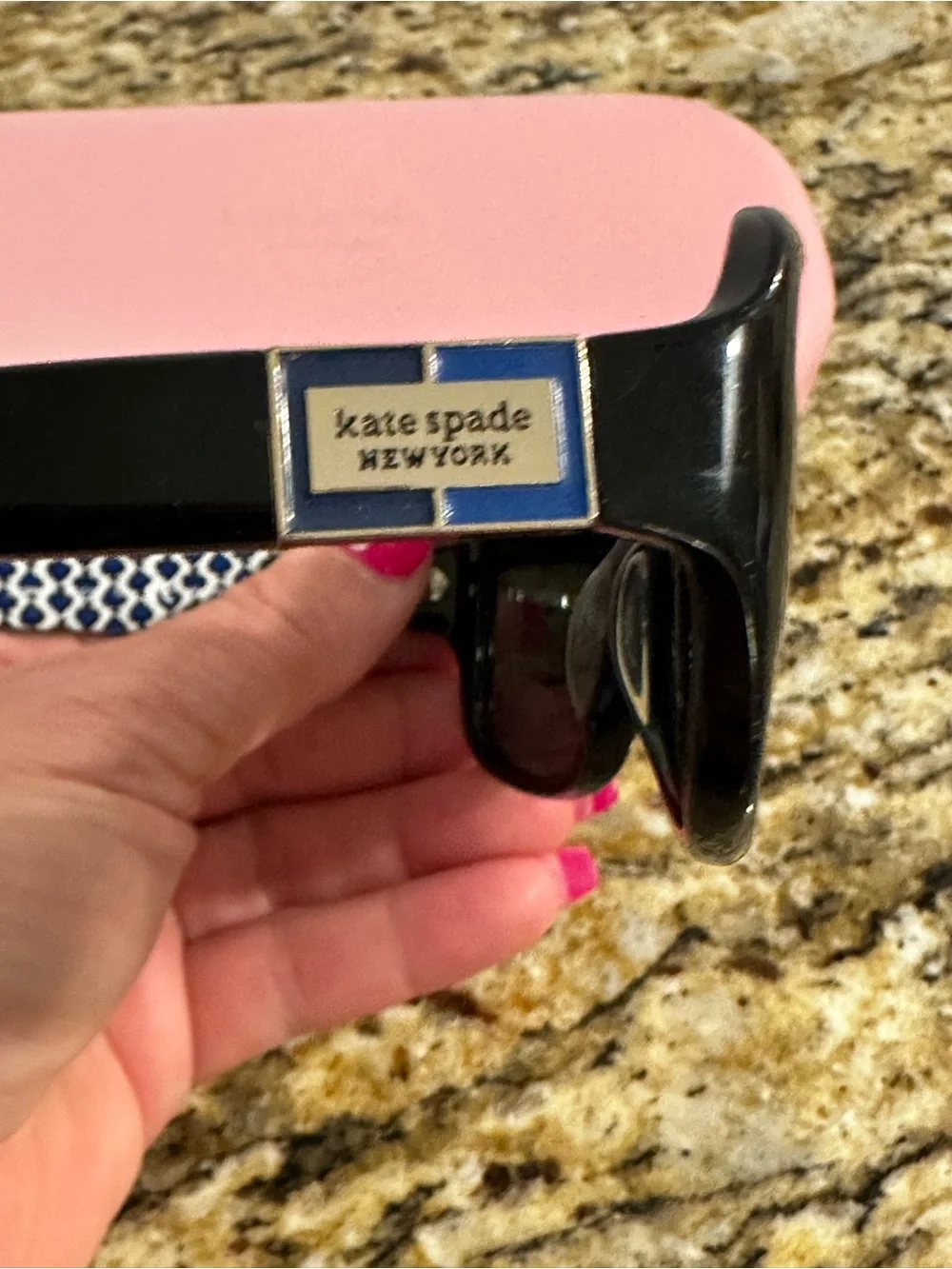 kate spade Black Oval Women's Sunglasses with Case